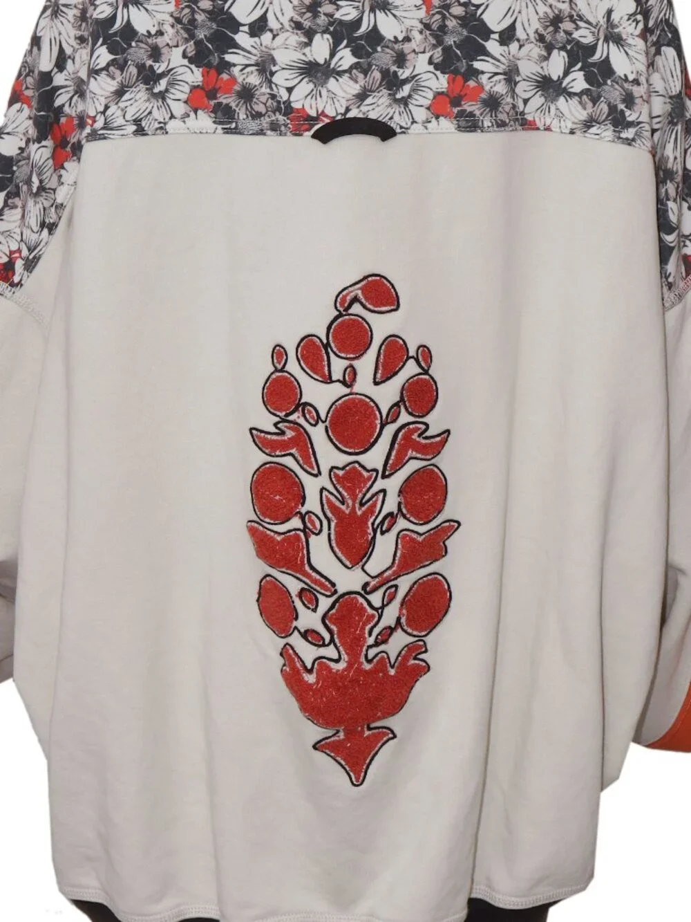 Free People Final Call Buti Hoodie Floral Embroidered Print Sweatshirt Jacket L